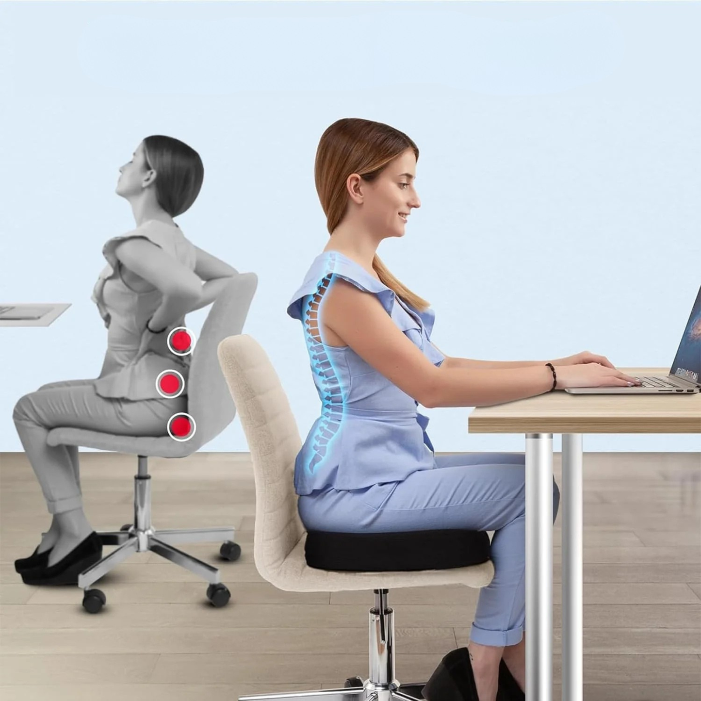 مع وسادة ميموري الطبية قل وداعا لجميع ألام الظهروالمفاصل